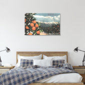 Toile Vue sur un Orange Orchard avec Montagnes (Insitu(Chambre))