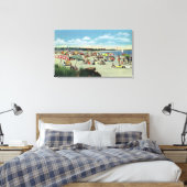 Toile Vue sur une plage de Craigville bondée (Insitu(Chambre))