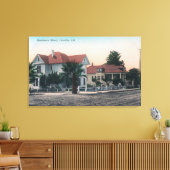 Toile Vue sur une rue de résidence, Enfant à vélo (Insitu(Salon))