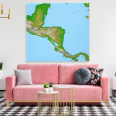 Toile Vue topographique de l'Amérique centrale (Insitu(Salon))