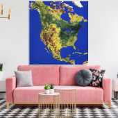 Toile Vue topographique de l'Amérique du Nord et de l'Am (Insitu(Salon))