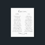 Toile Vues mariage<br><div class="desc">Imprimer le canevas Vows mariage</div>
