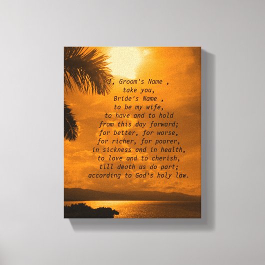 Toile Vues Mariage Sunset (Recto)