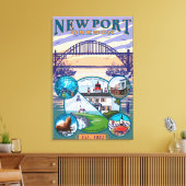 Toile Vues sur la ville - Newport, Oregon (Insitu(Salon))