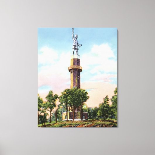 Toile Vulcan de Birmingham Alabama sur Red Mountain (Recto)