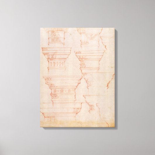 Toile W.18v Étude des capitales de colonne (Recto)