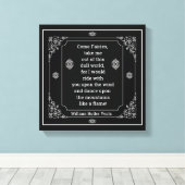 Toile W. B. Yeats cite Come Fairies (Insitu (Plancher de Bois))