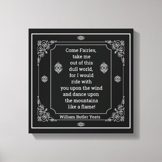 Toile W. B. Yeats cite Come Fairies (Recto)