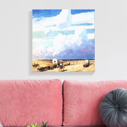 Toile "Wagons couverts" Art occidental par NC Wyeth (Insitu(Salon))