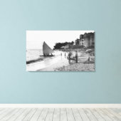 Toile Waikiki Beach et Bateaux Honolulu (Insitu (Plancher de Bois))