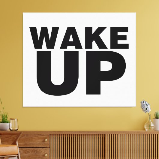Toile Wake up Black (Insitu(Salon))