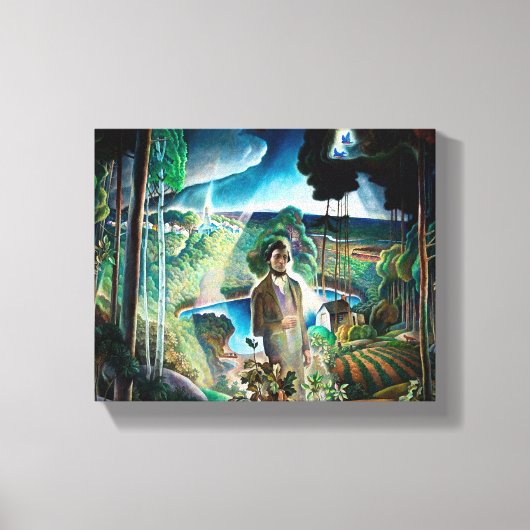 Toile Walden Pond revisité par Newell Convers Wyeth (Recto)