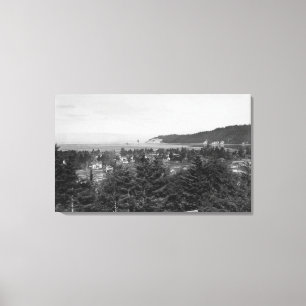 Toile Waldport, vue de ville de l'Orégon semblant