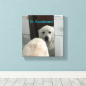 Toile Wall Art Dog in Mirror (Insitu (Plancher de Bois))