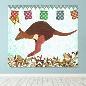 Toile Wallaby Blue Misty Day Canvas (Insitu (Plancher de Bois))
