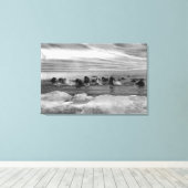 Toile Walrus parmi les floes de glace dans la mer de Bér (Insitu (Plancher de Bois))