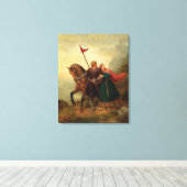 Toile Walther et Hildegund fuient avec leur cheval (Insitu (Plancher de Bois))