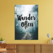 Toile Wander Often Misty Forest Path Quote (Insitu(Salon))