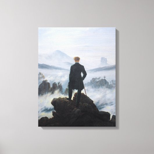 Toile Wanderer au-dessus de la mer de brouillard (par C. (Recto)