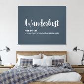 Toile Wanderlust définition blanc gris bleu couleur (Insitu(Chambre))