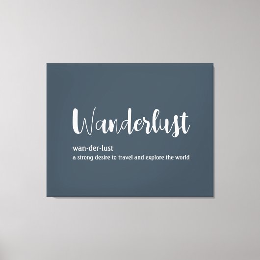 Toile Wanderlust définition blanc gris bleu couleur (Recto)