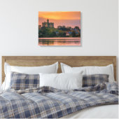 Toile Warkworth Village et Château au coucher du soleil (Insitu(Chambre))