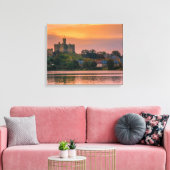 Toile Warkworth Village et Château au coucher du soleil (Insitu(Salon))