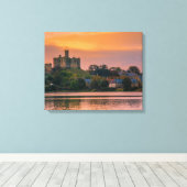 Toile Warkworth Village et Château au coucher du soleil (Insitu (Plancher de Bois))