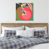 Toile Warm Geometric Abstract Canvas Print (Insitu(Chambre))
