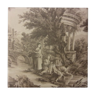 Toile - Wash Day aan de rivier Tegeltje