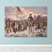 Toile Washington à Valley Forge par Edward Percy Moran (Insitu (Plancher de Bois))