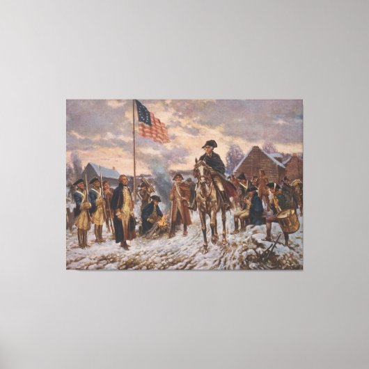 Toile Washington à Valley Forge par Edward Percy Moran (Recto)