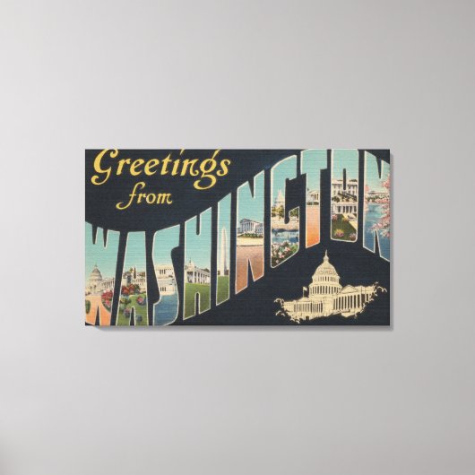 Toile Washington (État) - Scènes de grandes lettres 3 (Recto)