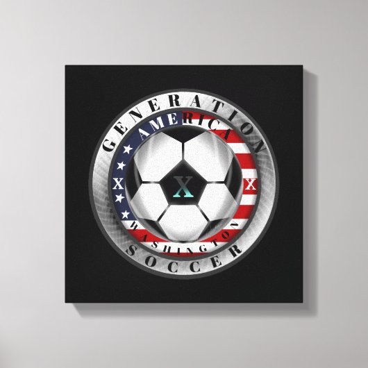 Toile Washington State Generation X American Soccer. (Recto)
