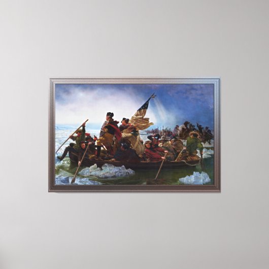 Toile Washington Traverser le Delaware par Emanuel Leutz (Recto)