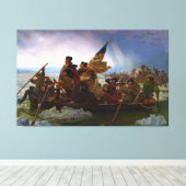 Toile Washington Traverser le Delaware par Emanuel Leutz (Insitu (Plancher de Bois))