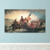 Toile Washington Traverser le Delaware par Emanuel Leutz (Insitu (Plancher de Bois))