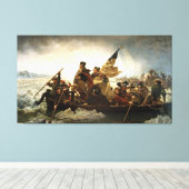 Toile Washington Traverser le Delaware par Emanuel Leutz (Insitu (Plancher de Bois))