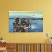 Toile Washington - Vue des pêcheurs qui attrapent un Sau (Insitu(Salon))