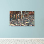 Toile Washington - Vue intérieure d'un Saumon (Insitu (Plancher de Bois))