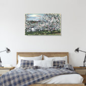 Toile Washington - Vue sur les pommiers en fleurs (Insitu(Chambre))