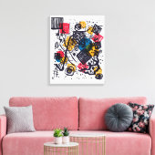 Toile Wassily Kandinsky - Petits Mondes V Art Abstrait (Insitu(Salon))