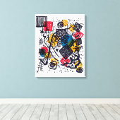 Toile Wassily Kandinsky - Petits Mondes V Art Abstrait (Insitu (Plancher de Bois))
