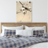 Toile Watanabe Seitei Bird sur une branche de fleurs (Insitu(Chambre))