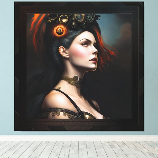 Toile Watcher Of The Storm Steampunk Beauté par Xzendor7 (Insitu (Plancher de Bois))