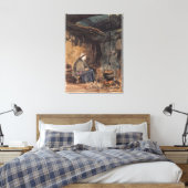 Toile Watching the pot boil - a cottage interior (Insitu(Chambre))