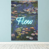 Toile Water Lilies Remix – Neon “FLOW” Wall Art & Gifts (Insitu (Plancher de Bois))