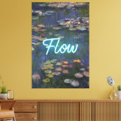 Toile Water Lilies Remix – Neon “FLOW” Wall Art & Gifts (Insitu(Salon))