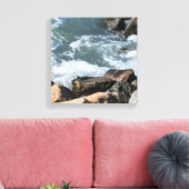 Toile Water Splashing on Rocks Photo (Insitu(Salon))