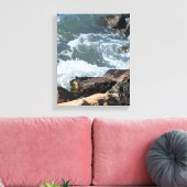 Toile Water Splashing on Rocks Photo (Insitu(Salon))